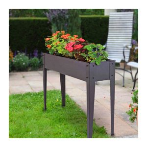 Garden Pleasure Hochbeet BEDELIA Metall anthrazit rechteckig 102,0 x 27,0 x 80,0 cm, 1 St.