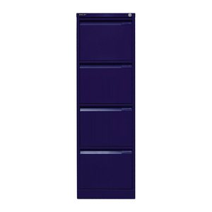 BISLEY Hängeregistraturschrank oxfordblau 4 Schubladen 41,3 x 62,2 x 132,1 cm, 1 St.