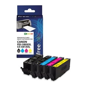 Freecolor Patrone Canon PGI-580XXL black+CLI-581XXL BK/C/M/Y remanufactured