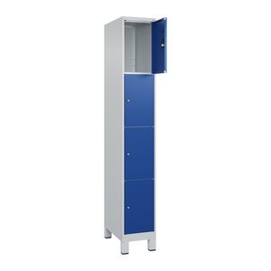 CP Schließfachschrank Classic Plus enzianblau, lichtgrau 080010-104 S10003, 4 Schließfächer 30,0 x 50,0 x 195,0 cm