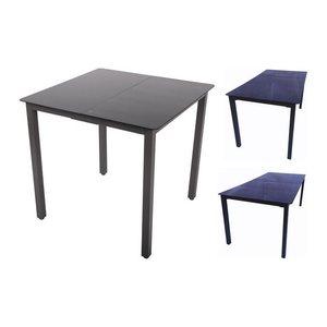 VCM my garden Gartentisch schwarz quadratisch 80,0 x 80,0 x 73,0 cm