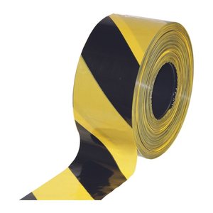 Absperrband gelb, schwarz 80,0 mm x 500,0 m