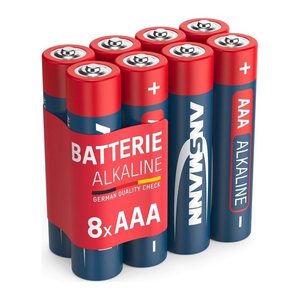 ANSMANN Batterien Red Alkaline Alkali-Mangan Micro AAA 1,5 V, 8 St.