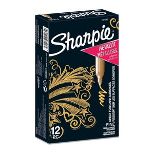 Sharpie Metallic Marker 1.4mm gold 12 Stück in Schachtel