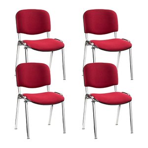 Nowy Styl Besucherstühle Iso ISO CR 1.3 C29 bordeaux Stoff, 4 St.