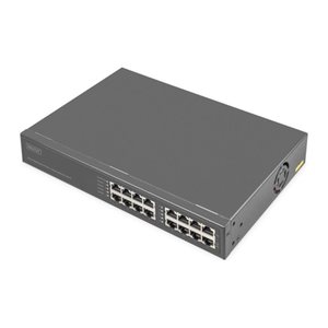 DIGITUS POE Injektor 8-Port Gigabit PoE+ 250W schwarz