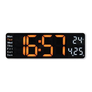 hama digitale Wanduhr Santa Cruz weiß Kunststoff 32,0 x 10,0 cm