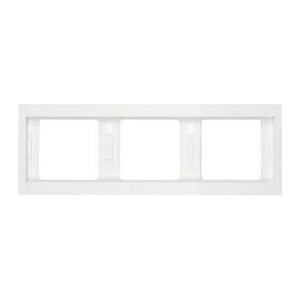 BERKER  3-fach Steckdosenrahmen 13 73 70 09 K.1 weiß 22,3 x 8,1 cm, 1 St.