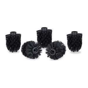relaxdays Ersatzbürstenköpfe schwarz Kunststoff Innengewinde: 9,5 mm, 5 St.