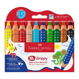 FABER-CASTELL Grippy Buntstifte farbsortiert, 10 St.