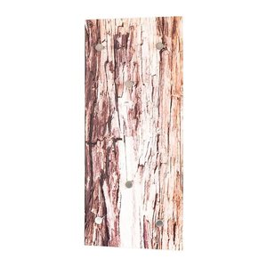 HAKU Möbel Wandgarderobe 17989 Holzmaserung Metall 6 Haken 30,0 x 70,0 cm, 1 St.