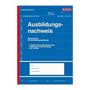 herlitz Ausbildungsnachweis, wöchentliche/monatliche Eintragungen Formularbuch, 1 St.