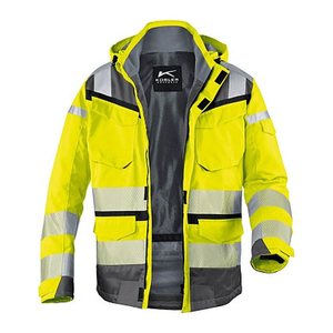 KÜBLER® unisex Warnjacke Winter REFLECTIQ warngelb, anthrazit Größe S