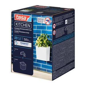 tesa Kräutertopf-Set weiß, 1 Set