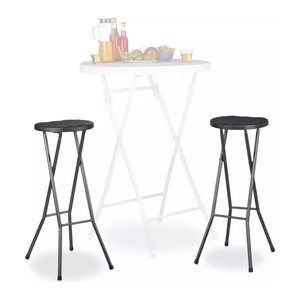 relaxdays Barhocker BASTIAN 10020763_46 schwarz, 2 St.