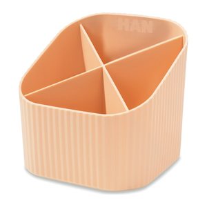HAN Stiftehalter X-LOOP pastellorange Kunststoff 4 Fächer 11,1 x 11,1 x 10,5 cm