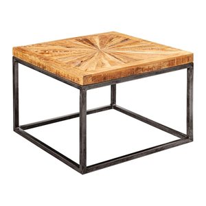 WOHNLING Couchtisch quadratisch Massivholz mango 55,0 x 55,0 x 40,0 cm, 1 St.