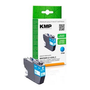 KMP  cyan Druckerpatrone kompatibel zu brother LC-422XLC