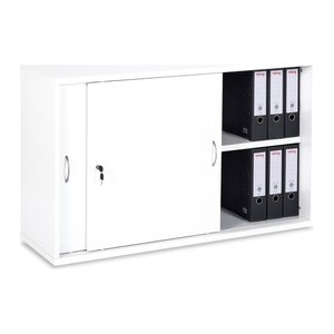 Schiebetürenschrank aus Holz – 2 OH – Weiß