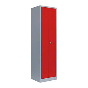 LÜLLMANN Spind feuerrot, lichtgrau 510424, 1 Schließfach 60,0 x 50,0 x 180,0 cm