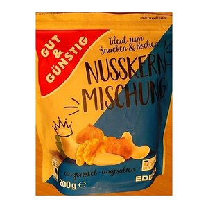GUT&GÜNSTIG ungesalzen - ungeröstet Nüsse 200,0 g, 1 St.