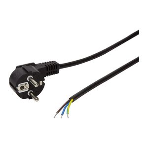 Logilink Netzkabel CEE7/7 Stecker90° Kabelende 1,5m schwarz