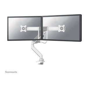 Neomounts Monitor-Halterung DS75-450WH2 weiß für 2 Monitore, Tischklemme, Tischbohrung