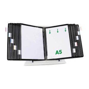 tarifold Sichttafelsystem 435207 DIN A5 schwarz mit 20 St. Sichttafeln, 1 St.