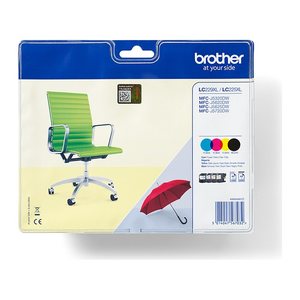 brother LC-229XLBK/C/M/Y schwarz, cyan, magenta, gelb Druckerpatronen, 4er-Set