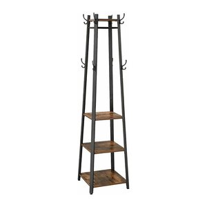 VASAGLE Kleiderständer LCR80X braun Metall 8 Haken 43,0 x 180,0 cm, 1 St.