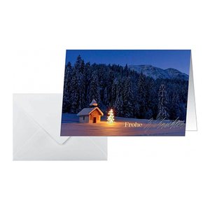 SIGEL Weihnachtskarten Christmas Chapel DS096 DIN A6, 10 St.