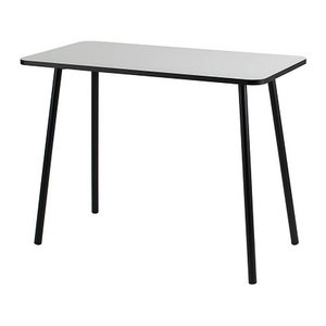 PAPERFLOW easyHome HOPM Schreibtisch weiß rechteckig, 4-Fuß-Gestell schwarz 100,0 x 50,0 cm