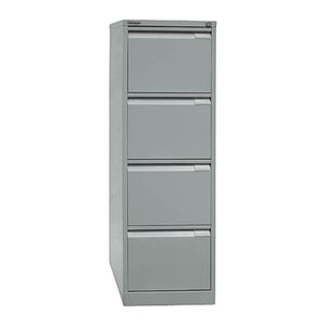 BISLEY Hängeregistraturschrank silber 4 Schubladen 41,3 x 62,2 x 132,1 cm, 1 St.