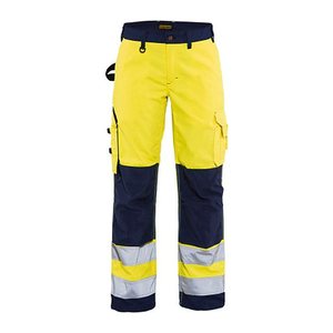 BLAKLÄDER® Damen Warnschutzhose 7155 gelb, marine Größe 21