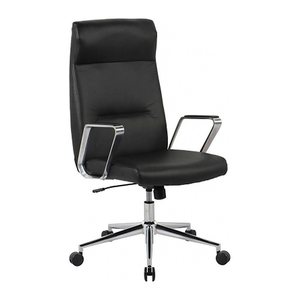 Chefsessel, 10014 Kunstleder schwarz, Gestell silber