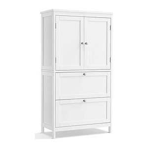 VASAGLE Badschrank weiß 60,0 x 30,0 x 110,0 cm
