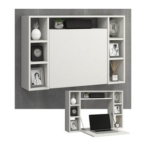 VCM my office Wandila Wandschreibtisch weiß rechteckig, hängend weiß 90,0 x 20,0/67,0 cm