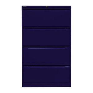 BISLEY DF3 Hängeregistraturschrank oxfordblau 4 Schubladen 80,0 x 62,2 x 132,1 cm, 1 St.