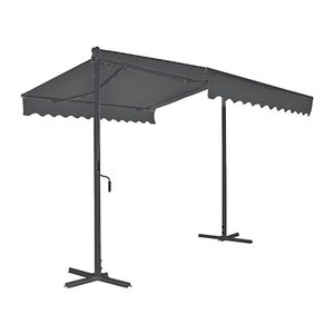 Garden Pleasure Standmarkise grau 300,0 x 300,0 cm