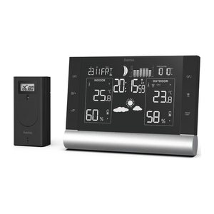 hama Black Line Plus Wetterstation schwarz, 1 St.