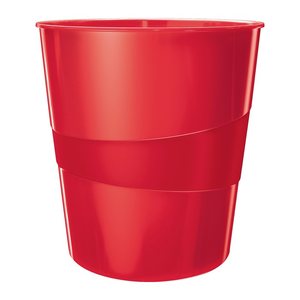 LEITZ WOW Duo Colour Papierkorb 15,0 l rot, 1 St.