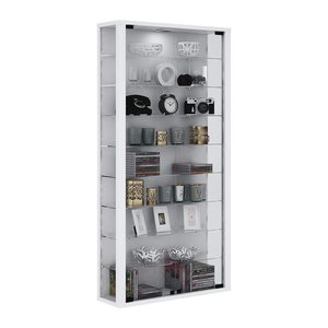 VCM my home Vitrosa Maxi Vitrine weiß 8 Fachböden