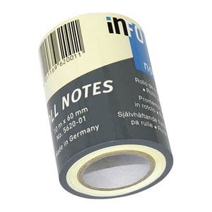 inFO Ersatzrolle Haftnotizen-Rolle 5620-01 gelb, 1 Rolle