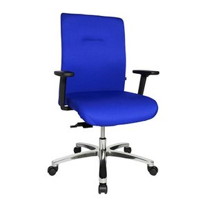 Topstar XXL Bürostuhl Big Star 10, BT190T W56 Stoff blau, Gestell alu