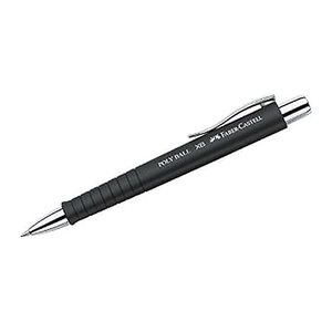FABER-CASTELL Kugelschreiber POLY BALL Colours XB schwarz, Schreibfarbe: blau, 1 St.