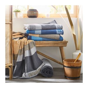 Dyckhoff Saunatuch XL Two-Tone Stripe blau 100,0 x 200,0 cm