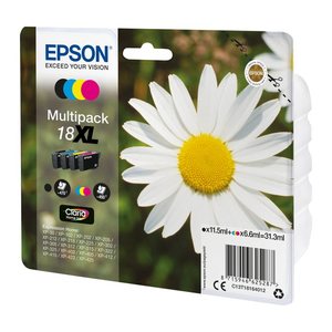 EPSON 18XL / T1816XL (Gänseblümchen) schwarz, cyan, magenta, gelb Druckerpatronen, 4er-Set