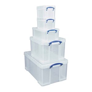 Really Useful Box Aufbewahrungsboxen-Set transparent, 1 Set