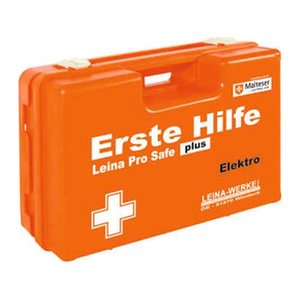 LEINA-WERKE Erste-Hilfe-Koffer Pro Safe plus Elektro DIN 13169 + Erweiterung orange