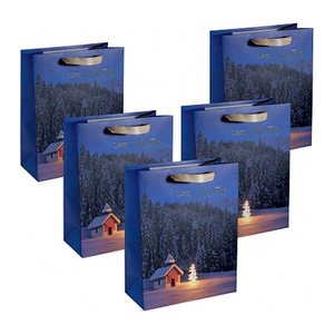 SIGEL Geschenktüten Christmas Chapel Large Motiv 26,0 x 33,0 cm, 5 St.